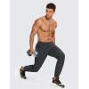 imageCRZ YOGA Mens 4Way Stretch Comfy Athletic Pants  28quot Track Hiking Golf Gym Workout JoggersInk Gray