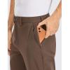 imageCRZ YOGA Mens All Day Comfy Golf Pants  28quot30quot32quot34quot Quick Dry Lightweight Work Casual Trousers with PocketsDark Olive Brown