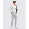 imageCRZ YOGA Mens All Day Comfy Golf Pants  28quot30quot32quot34quot Quick Dry Lightweight Work Casual Trousers with PocketsGull Gray