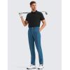 imageCRZ YOGA Mens All Day Comfy Golf Pants  28quot30quot32quot34quot Quick Dry Lightweight Work Casual Trousers with PocketsIron Blue