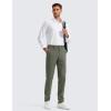 imageCRZ YOGA Mens All Day Comfy Golf Pants  28quot30quot32quot34quot Quick Dry Lightweight Work Casual Trousers with PocketsLight Army Green