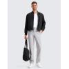 imageCRZ YOGA Mens All Day Comfy Golf Pants  28quot30quot32quot34quot Quick Dry Lightweight Work Casual Trousers with PocketsPlatinum Grey