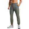 imageCRZ YOGA Athletic Joggers for Men  29quot Lightweight Running Training Pants with Zip Pockets and Ankle ZippersGrey Sage