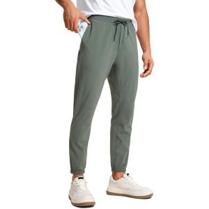 imageCRZ YOGA Mens 4Way Stretch Comfy Athletic Pants  28quot Track Hiking Golf Gym Workout JoggersGrey Sage