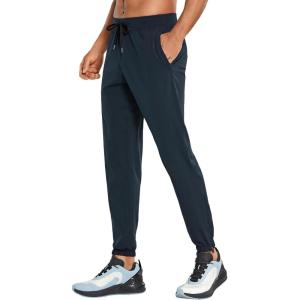 imageCRZ YOGA Mens 4Way Stretch Comfy Athletic Pants  28quot Track Hiking Golf Gym Workout JoggersTrue Navy
