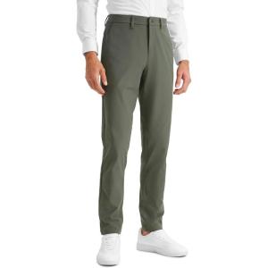 imageCRZ YOGA Mens All Day Comfy Golf Pants  28quot30quot32quot34quot Quick Dry Lightweight Work Casual Trousers with PocketsLight Army Green