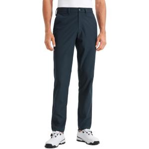 imageCRZ YOGA Mens All Day Comfy Golf Pants  28quot30quot32quot34quot Quick Dry Lightweight Work Casual Trousers with PocketsTrue Navy