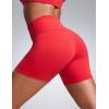 imageCRZ YOGA Women Butterbreeze Athletic Biker Shorts 4 Inches  Workout Gym Running Volleyball Yoga High Waisted SpandexDeep Red