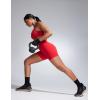 imageCRZ YOGA Women Butterbreeze Athletic Biker Shorts 4 Inches  Workout Gym Running Volleyball Yoga High Waisted SpandexDeep Red