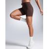 imageCRZ YOGA Women Butterbreeze Athletic Biker Shorts 4 Inches  Workout Gym Running Volleyball Yoga High Waisted SpandexHot Fudge Brown