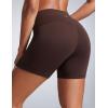 imageCRZ YOGA Women Butterbreeze Athletic Biker Shorts 4 Inches  Workout Gym Running Volleyball Yoga High Waisted SpandexHot Fudge Brown