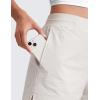 imageCRZ YOGA Stretch Womens Shorts Casual 4quot Linerless High Waisted V Slit for Athletic Hiking Dress Golf with PocketsMilky White Bone