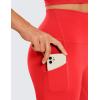 imageCRZ YOGA Womens Butterluxe Biker Shorts with Pockets 5 Inches  High Waisted Volleyball Workout Athletic Yoga Short LeggingsDeep Red