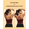 imageCRZ YOGA Butterluxe Adjustable Longline Sports Bras for Women  Square Neck Padded Workout Crop Top Camisole Tank TopRed Merlot