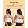 imageCRZ YOGA Butterluxe Adjustable Longline Sports Bras for Women  Square Neck Padded Workout Crop Top Camisole Tank TopWhite