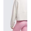 imageCRZ YOGA Womens Fleece Lined Half Zip Hoodies Pullover Oversized Long Sleeve Casual Workout Sweatshirts with Thumb HolesMilky White Bone
