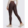 imageCRZ YOGA Thermal Fleece Lined Leggings Women 28  Winter Warm High Waisted Hiking Pants with Pockets Workout Running TightsHot Fudge Brown