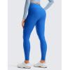 imageCRZ YOGA Thermal Fleece Lined Leggings Women 28  Winter Warm High Waisted Hiking Pants with Pockets Workout Running TightsSparkle Blue