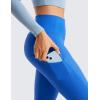 imageCRZ YOGA Thermal Fleece Lined Leggings Women 28  Winter Warm High Waisted Hiking Pants with Pockets Workout Running TightsSparkle Blue
