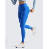 imageCRZ YOGA Thermal Fleece Lined Leggings Women 28  Winter Warm High Waisted Hiking Pants with Pockets Workout Running TightsSparkle Blue