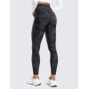 imageCRZ YOGA Womens High Waisted Fleece Lined Leggings 25 inches  Winter Warm Thick Thermal Soft Workout Yoga PantsDark Grey Camouflage