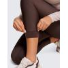 imageCRZ YOGA Womens High Waisted Fleece Lined Leggings 25 inches  Winter Warm Thick Thermal Soft Workout Yoga PantsHot Fudge Brown