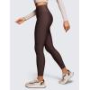 imageCRZ YOGA Womens High Waisted Fleece Lined Leggings 25 inches  Winter Warm Thick Thermal Soft Workout Yoga PantsHot Fudge Brown