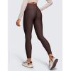 imageCRZ YOGA Womens High Waisted Fleece Lined Leggings 25 inches  Winter Warm Thick Thermal Soft Workout Yoga PantsHot Fudge Brown