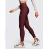 imageCRZ YOGA Womens High Waisted Fleece Lined Leggings 25 inches  Winter Warm Thick Thermal Soft Workout Yoga PantsRed Merlot