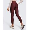imageCRZ YOGA Womens High Waisted Fleece Lined Leggings 25 inches  Winter Warm Thick Thermal Soft Workout Yoga PantsRed Merlot