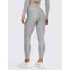 imageCRZ YOGA Womens High Waisted Fleece Lined Leggings 25 inches  Winter Warm Thick Thermal Soft Workout Yoga PantsRhino Grey