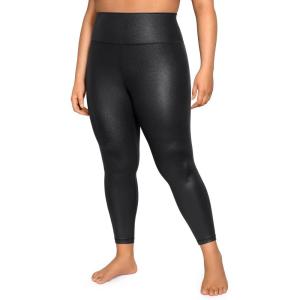 imageCRZ YOGA Butterluxe Plus Size Leggings for Women 25 Inches  High Waisted Buttery Soft Workout Spandex Yoga Pants 3X 4XFaux Leather Black
