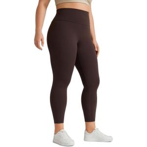 imageCRZ YOGA Butterluxe Plus Size Leggings for Women 25 Inches  High Waisted Buttery Soft Workout Spandex Yoga Pants 3X 4XHot Fudge Brown