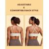 imageCRZ YOGA Butterluxe VNeck Sports Bras for Women  Adjustable Thin Straps Padded Yoga Bra Basic Wireless Bra CamisoleMojave Tan