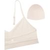 imageCRZ YOGA Butterluxe VNeck Sports Bras for Women  Adjustable Thin Straps Padded Yoga Bra Basic Wireless Bra CamisoleMojave Tan