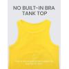 imageCRZ YOGA Butterluxe Womens Racerback Tank Top High Neck Workout Tops Athletic Sleeveless Top Camisole Gym TanksHigh Visibility Yellow