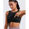 imageCRZ YOGA Butterluxe Womens Racerback Workout Tank Top with Built in Shelf Bra  Padded High Neck Yoga Athletic CamisoleDark Grey Camouflage 2