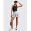 imageCRZ YOGA Butterluxe Womens Racerback Workout Tank Top with Built in Shelf Bra  Padded High Neck Yoga Athletic CamisoleDark Grey Camouflage 2