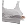 imageCRZ YOGA Butterluxe Womens U Back Sports Bra  Scoop Neck Padded Low Impact Yoga Bra Workout Crop Top with Built in BraGull Gray