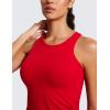 imageCRZ YOGA Butterluxe Womens Workout Racerback Tank Top High Neck Athletic Camisole Tanks Running Sleeveless Tops Gym ShirtsRed Chili