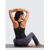 imageCRZ YOGA Butterluxe Workout Tank Tops for Women Built in Shelf Bras Padded  Racerback Athletic Spandex Yoga CamisoleBlack Tie Dye Flowers