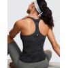imageCRZ YOGA Butterluxe Workout Tank Tops for Women Built in Shelf Bras Padded  Racerback Athletic Spandex Yoga CamisoleDark Grey Camouflage 2