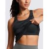 imageCRZ YOGA Butterluxe Workout Tank Tops for Women Built in Shelf Bras Padded  Racerback Athletic Spandex Yoga CamisoleDark Grey Camouflage 2