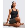imageCRZ YOGA Butterluxe Workout Tank Tops for Women Built in Shelf Bras Padded  Racerback Athletic Spandex Yoga CamisoleDark Grey Camouflage 2