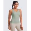 imageCRZ YOGA Butterluxe Workout Tank Tops for Women Built in Shelf Bras Padded  Racerback Athletic Spandex Yoga CamisoleGreen Palm Court