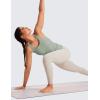imageCRZ YOGA Butterluxe Workout Tank Tops for Women Built in Shelf Bras Padded  Racerback Athletic Spandex Yoga CamisoleGreen Palm Court