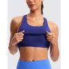 imageCRZ YOGA Butterluxe Workout Tank Tops for Women Built in Shelf Bras Padded  Racerback Athletic Spandex Yoga CamisoleLarkspur Blue
