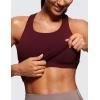 imageCRZ YOGA Butterluxe Workout Tank Tops for Women Built in Shelf Bras Padded  Racerback Athletic Spandex Yoga CamisoleRed Merlot