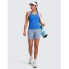 imageCRZ YOGA Butterluxe Workout Tank Tops for Women Built in Shelf Bras Padded  Racerback Athletic Spandex Yoga CamisoleSparkle Blue