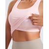 imageCRZ YOGA Butterluxe Workout Tank Tops for Women Built in Shelf Bras Padded  Racerback Athletic Spandex Yoga CamisoleStrawberry Pink